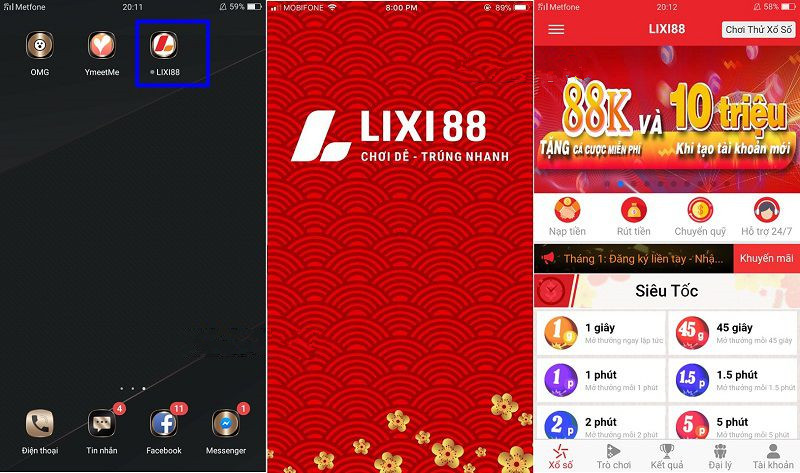 App game Lixi88 chất lượng